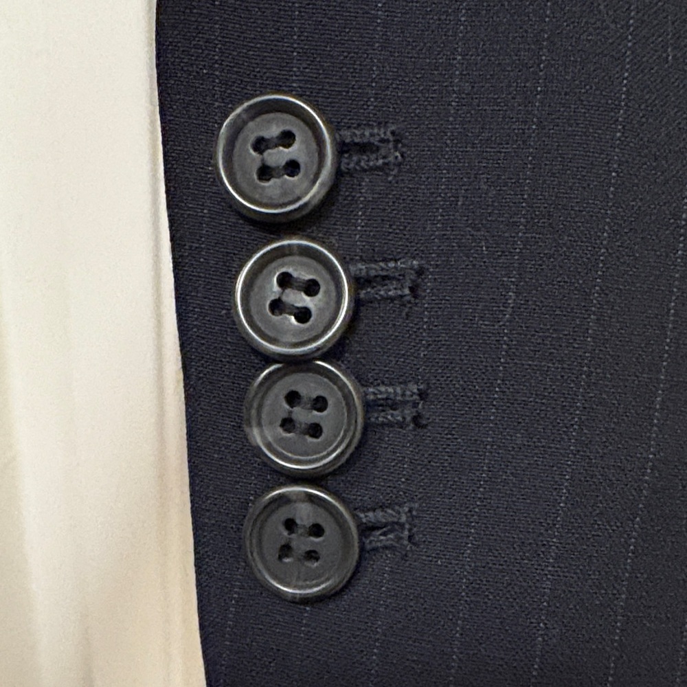 J. Crew Navy Blue Pinstripe Suit Jacket and Skirt - Picture 4 of 6